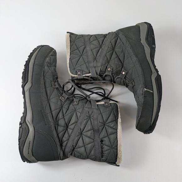 Columbia Womens Sz10 Snow Boots Loveland Mid Thermal Black Waterproof Techlite - Picture 5 of 11